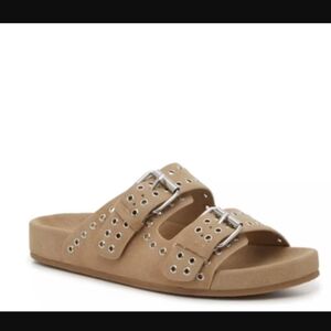 Mia Brooklyn Sandal - Sand With Silver Grommets - Size 11